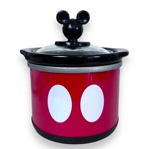 Mickey Mini Mouse Crockpot Dipper Mini Size 20 Oz. Stoneware Icon Ears Disney